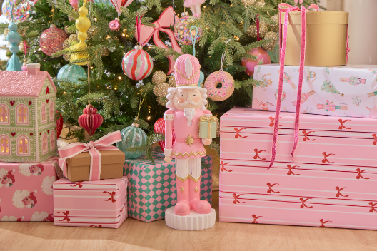 Christmas tree with presents and decorations