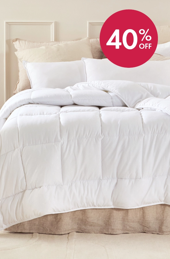 White quilt 40% off